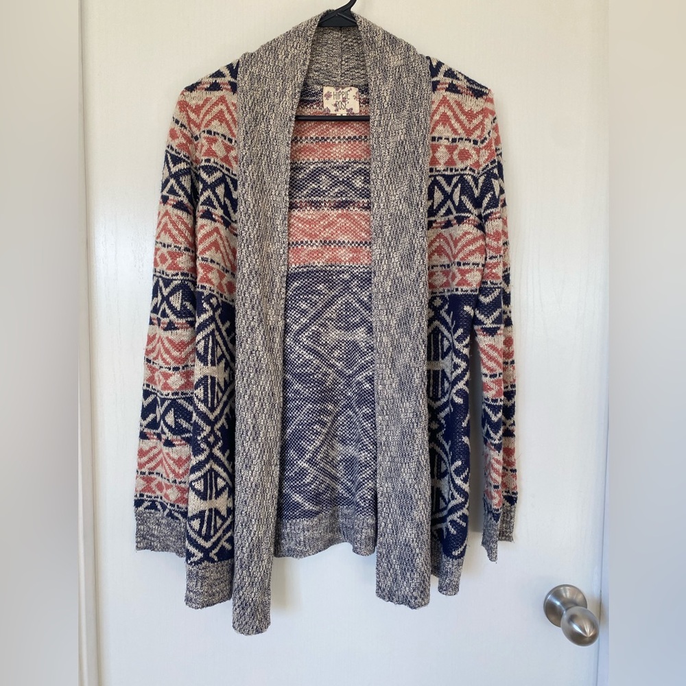 HIPPIE ROSE Aztec cardigan